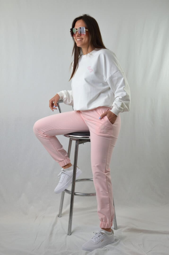 Trenerka belo-roze