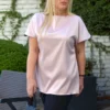 Bluza plus-size saten roze
