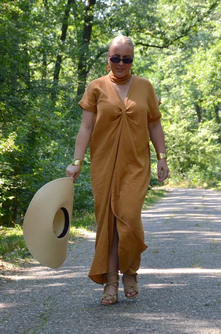 Haljina duga terakota