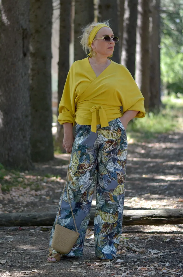 Pantalone plus size SERENA print