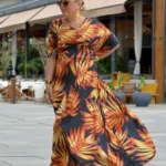 Haljina plus-size CARMEN saten