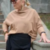 Bluza plus-size IVA kamel